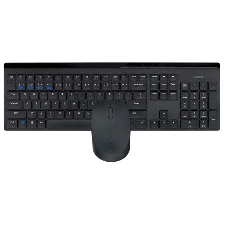 RAPOO 8110M (Multi mode Wireless Keyboard & Mouse Combo | 2.4 GHz | 1300 DPI | Black)