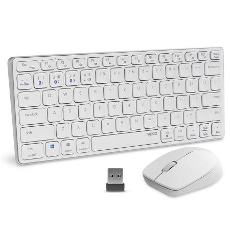 Rapoo 9050M (Multi-Mode Wireless Keyboard & Mouse Combo | US_White)