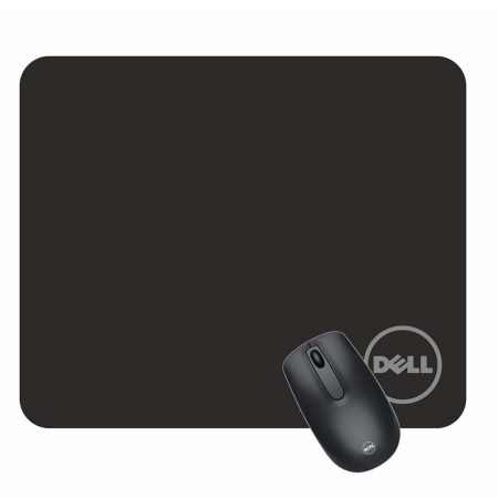 Dell Square Mouse pad for Computer/Laptop (Background Black with Dell Logo) | 2mm | Black