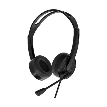 Lenovo Lecoo HT106 Wired Head-mounted Headset with Adjustable Microphone for Voice Call Web Conference Online Teaching
