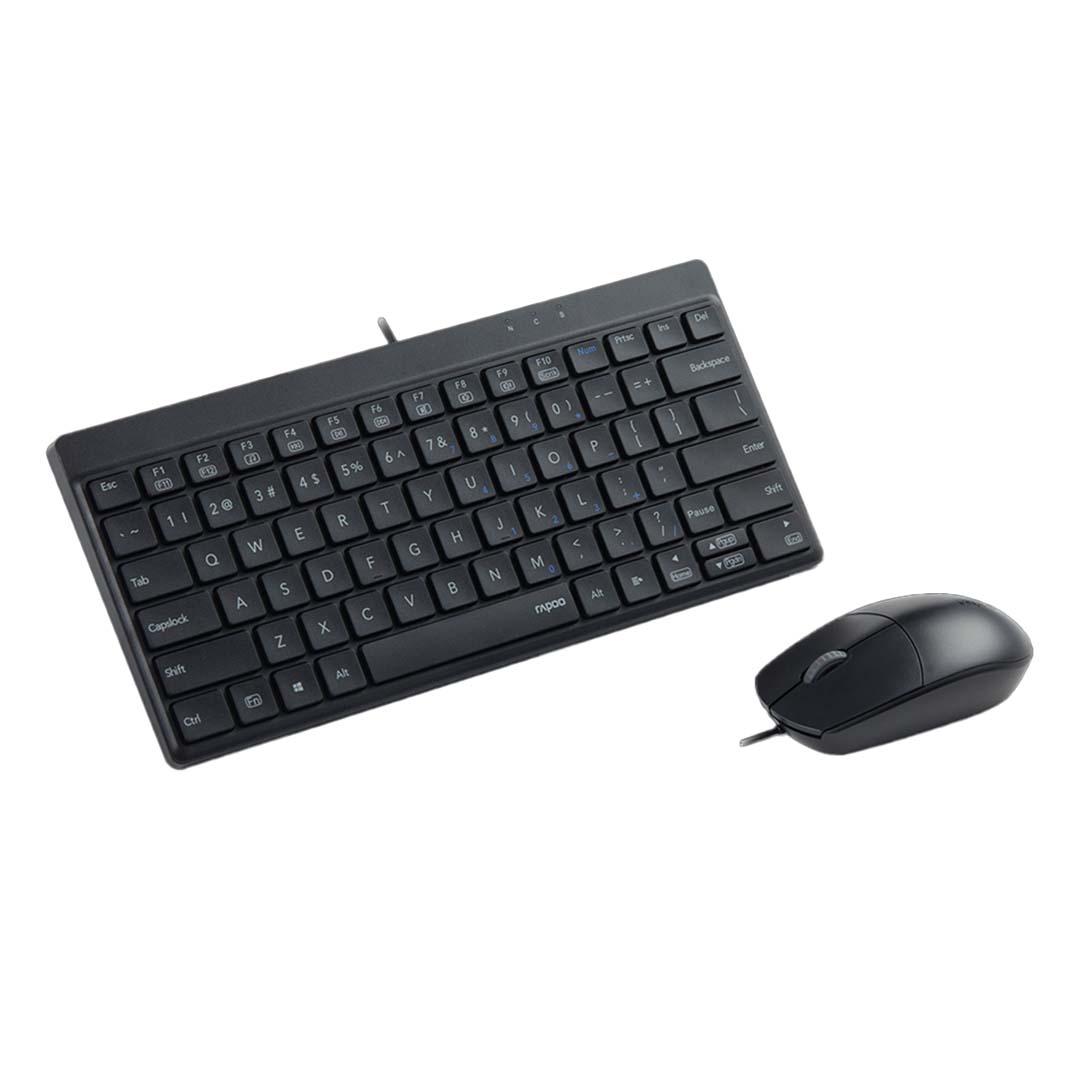 RAPOO NX8000 (Wired Optical Mouse & Keyboard Combo | Black) - Image 2