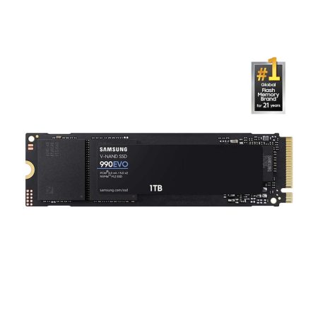 SAMSUNG 990 EVO SSD (1TB | PCIe Gen 4x4 | Gen 5x2 M.2 2280 | Speeds Up-to 5,000MB/s | Upgrade Storage for PC/Laptops | HMB Technology and Intelligent Turbowrite (MZ-V9E1T0B/AM)