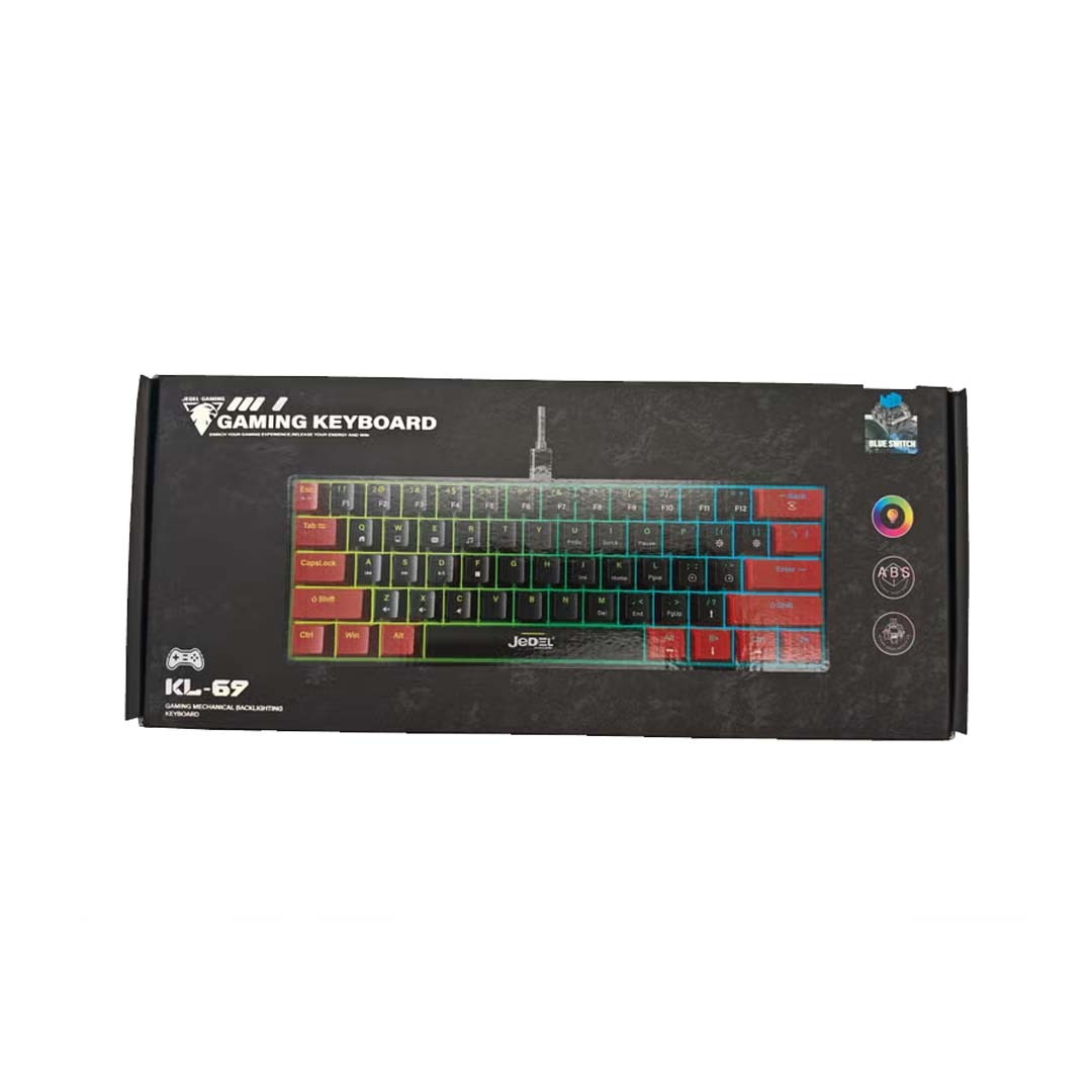 Jedel KL69 OEM 61 Keys Wired Mechanical Rainbow Gaming Keyboard - Image 5