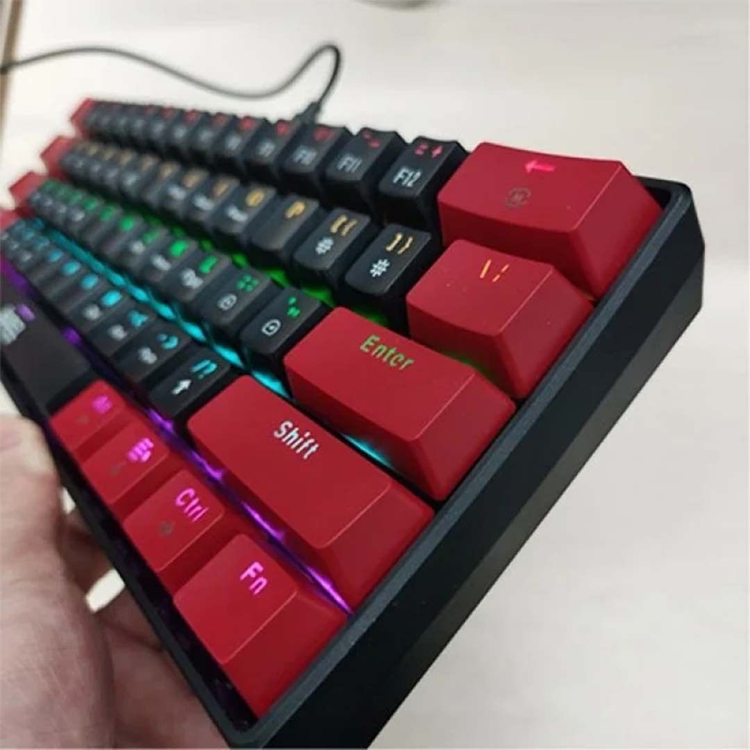Jedel KL69 OEM 61 Keys Wired Mechanical Rainbow Gaming Keyboard - Image 2