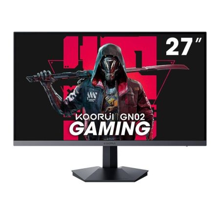 Koorui GN02 27 Inch Gaming Monitor 240hz, 1ms, FHD 1920x1080, 90% DCI-P3, 100% sRGB Color Gamut, Adaptive Sync Compatible, HDMI, DisplayPort, Black