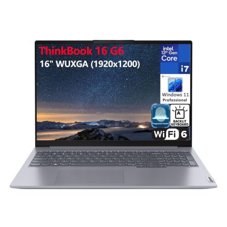 Lenovo ThinkBook 16 (Intel Core i7 13th Gen 1355U Processor | 16GB RAM | 512GB SSD | Intel Iris Xe Graphics | Backlit Keyboard | 16" FHD+ Display)