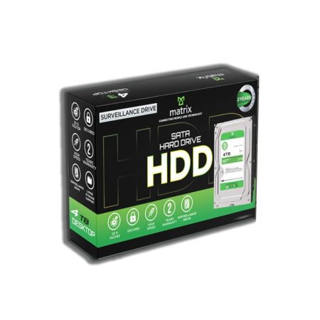 Matrix 4TB Surveillance SATA Hard Drive for Desktop (HDD) 3.5 Inch