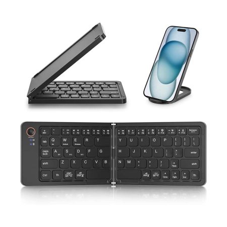 Portable Wireless Multi-Device Foldable Keyboard(Designed for iOS/Windows/Android, Pc, Mac, Laptop, Smartphone, Tablet)