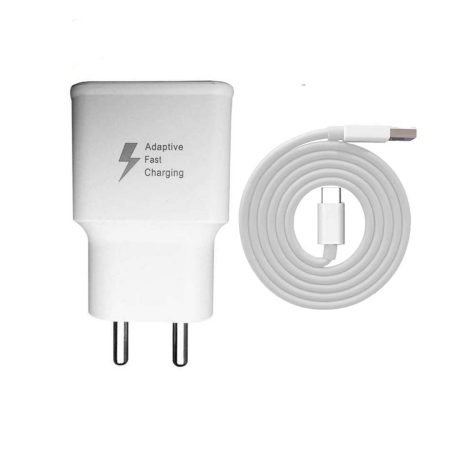 Android Smart Charger for Samsung Galaxy S10 (Adaptive Fast Travel Charger Adapter with USB Type-C Cable, Specially for Galaxy S10, S10 Plus & Other)