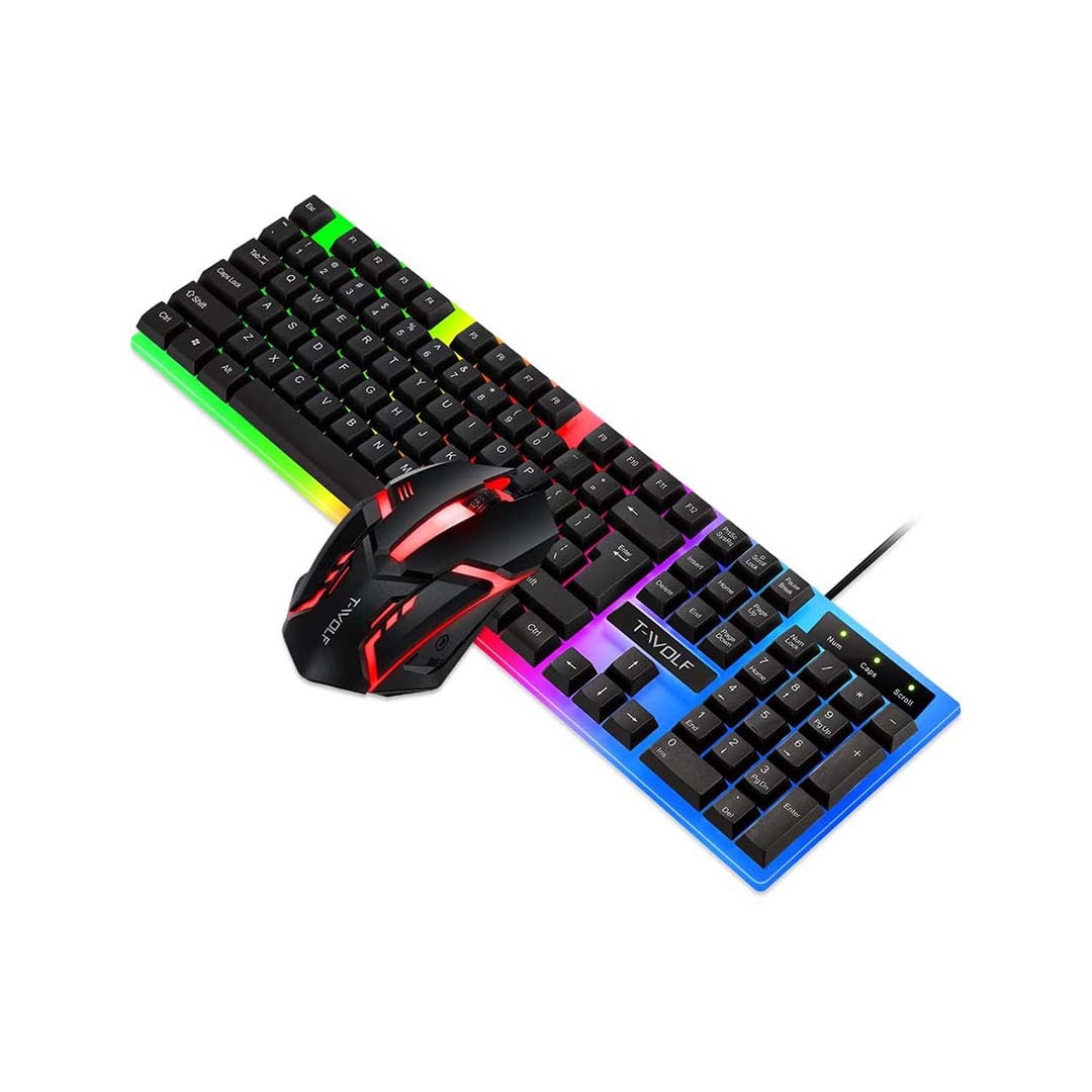 Keyboard and Mouse Set Thunder Wolf TF230 Computer Office Game Wired Light-Emitting Key and Mouse Set - Image 3