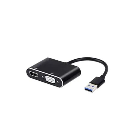 USB to HDMI VGA Adapter, USB 3.0 to HDMI Converter 1080P HDMI and VGA Sync Output