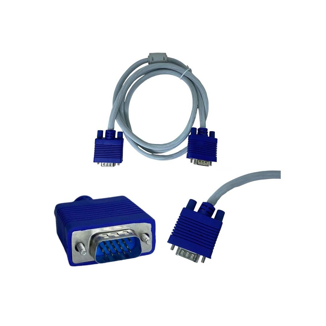 Male to Male VGA Cable 1.3 Meters (4.3 Feet) - Supports PC, Monitor, TV, LCD/LED, Plasma, Projector, TFT