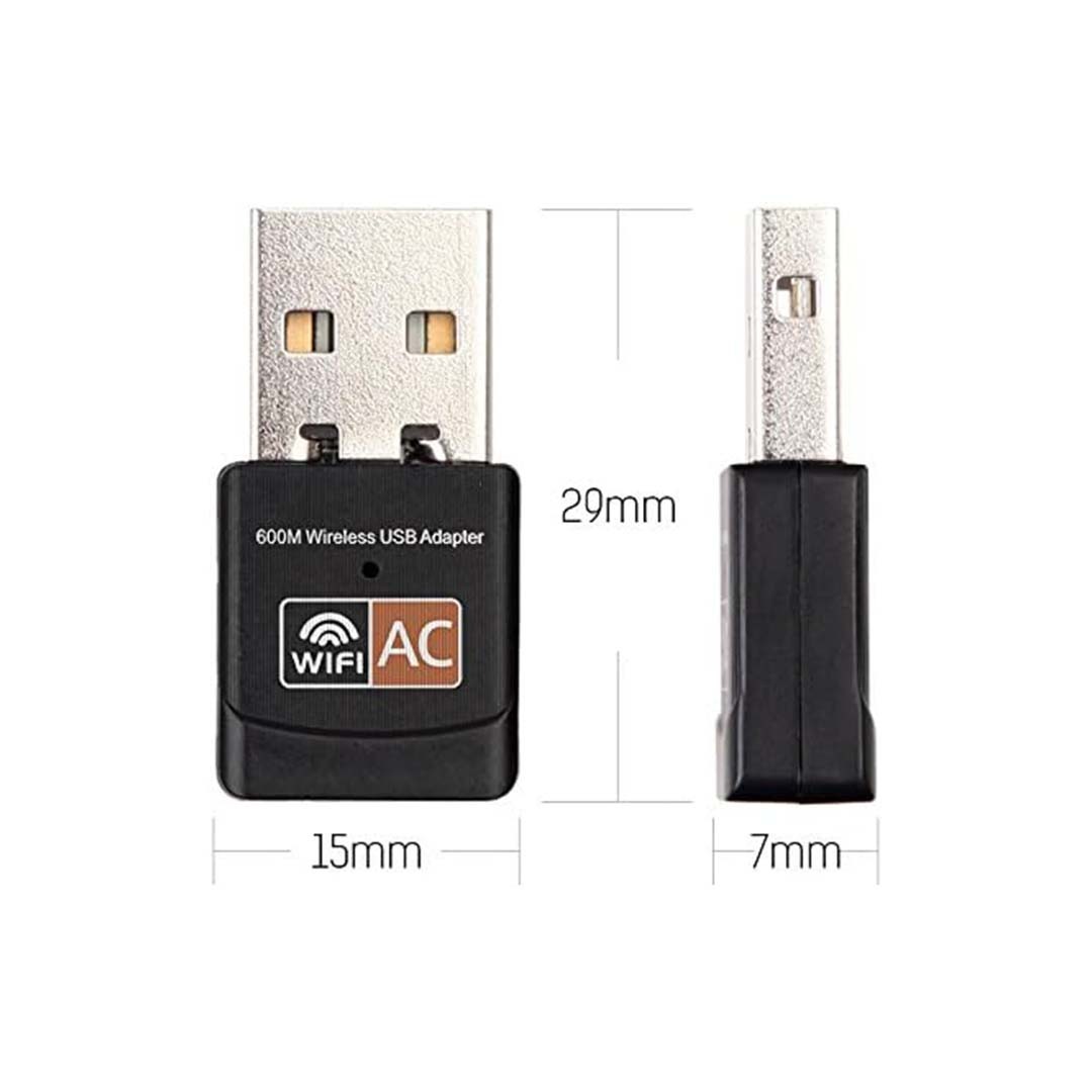 600Mbps Dual Band USB WiFi Adapter (AC600M) for PC & Laptop Supports 2.4GHz/5GHz, Windows, MacOS, Linux, 802.11ac - Image 2